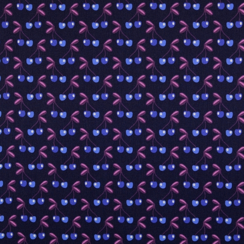 Hamburger Liebe - Very Cherry - Baumwoll Twill Druck laminiert - Navi