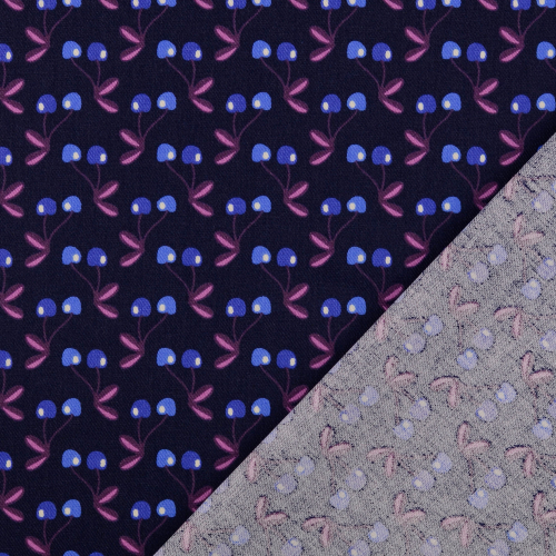 Hamburger Liebe - Very Cherry - Baumwoll Twill Druck laminiert - Navi