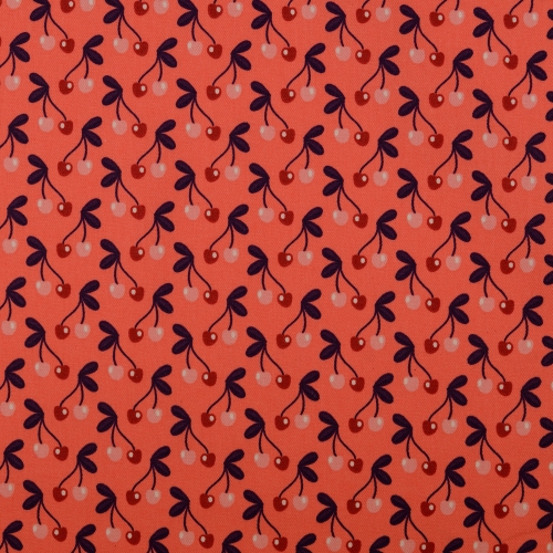 Hamburger Liebe - Very Cherry - Baumwoll Twill Druck laminiert - Apricot