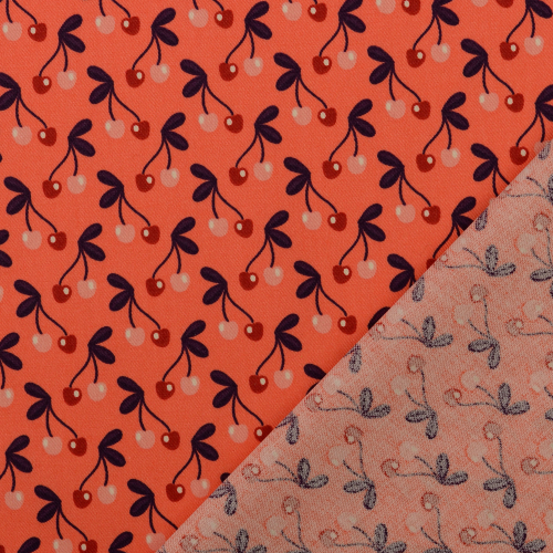 Hamburger Liebe - Very Cherry - Baumwoll Twill Druck laminiert - Apricot