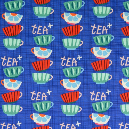 Canvas Hamburger Liebe - In my Kitchen -  Earl Grey - Blau