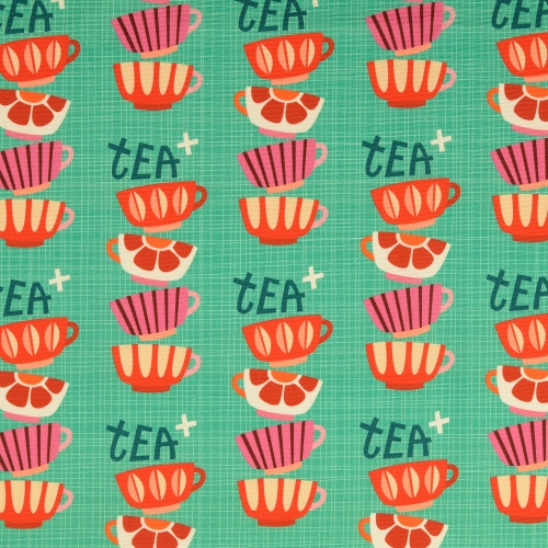 Canvas Hamburger Liebe - In my Kitchen -  Earl Grey - Türkis