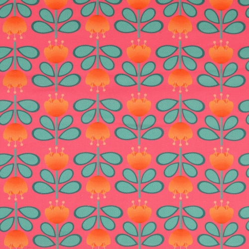 Organic Baumwolle Druck Hamburger Liebe - In my Kitchen - Fave Dish - Rosa