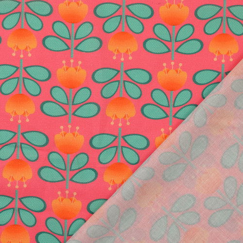 Preview: Organic Baumwolle Druck Hamburger Liebe - In my Kitchen - Fave Dish - Rosa