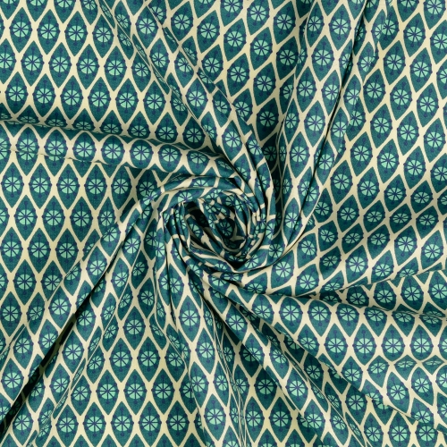 Preview: Organic Baumwolle Druck Hamburger Liebe - In my Kitchen -TeaTime - Grün