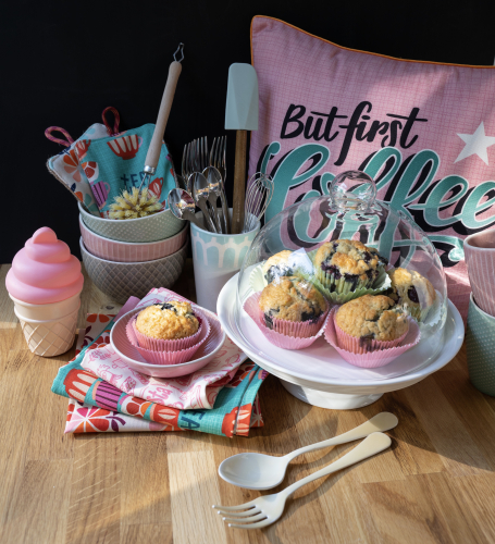 Canvas Hamburger Liebe - In my Kitchen -  Earl Grey - Türkis