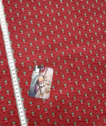 Preview: Baumwolle Digital Fiona Hewitt - POPLIN - DELIGHT FLOWER - Rot