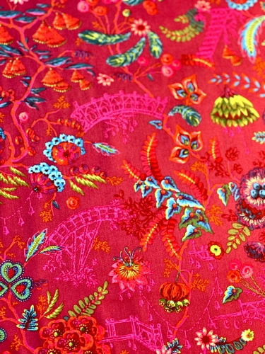 Baumwolle Patchwork - Odile Bailloeul - Florapolis - Pink