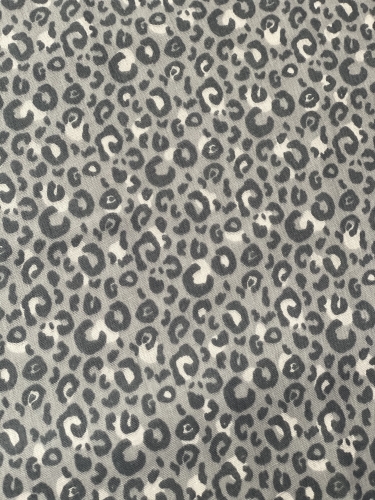 Preview: Musselin Baumwolle Panther - Grau