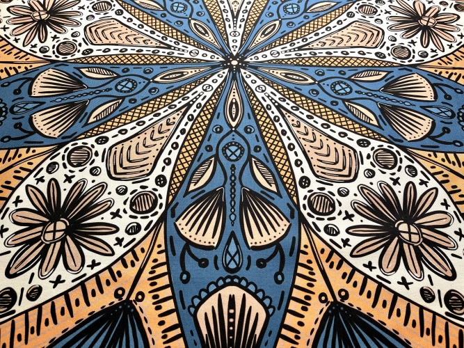 Preview: Canvas Swafing - Love by Cherry Picking - Botties-Panel - Apricot - ca.109cm