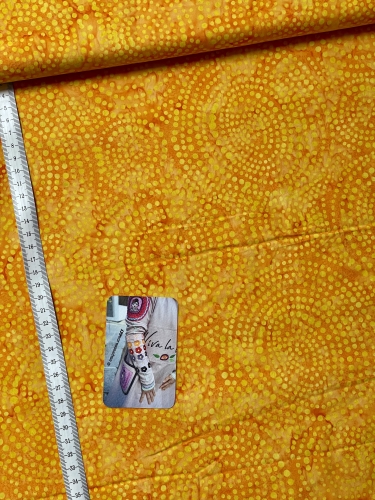 Baumwolle Patchwork - Batik - Large Circles - Gelb
