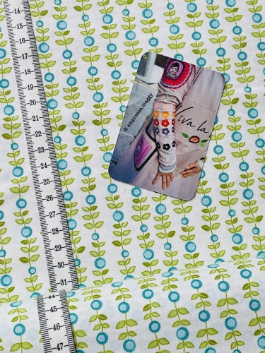 Patchwork Baumwolle - Teal Rosey Posey
