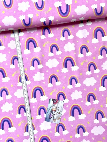 Preview: Jersey Swafing Prinzessin Phantasie - Regenbogen - Rosa