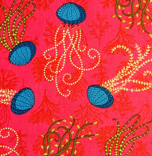 Baumwolle Patchwork - Odile Bailloeul - Aquatic - Pink