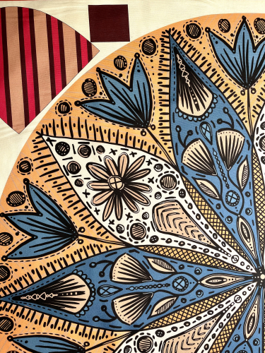 Canvas Swafing - Love by Cherry Picking - Botties-Panel - Apricot - ca.109cm