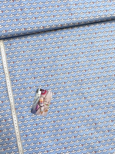 Baumwolle Loveboat by Cherry Picking - Hellblau