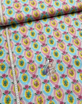 Baumwolle Digital Fiona Hewitt - Candy Bird - grau