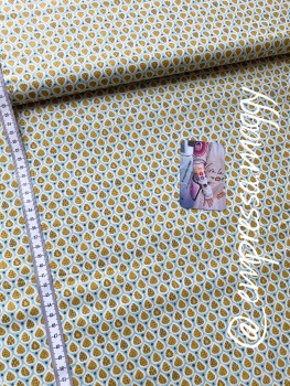 Patchwork Baumwolle - kleingemustert - aqua