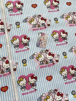 Baumwolle Hello Kitty - Streifen