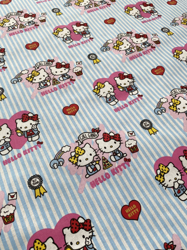 Preview: Baumwolle Hello Kitty - Streifen