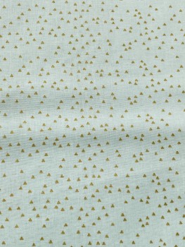 Rico Design - Baumwolle - Triangles - Mint/Gold