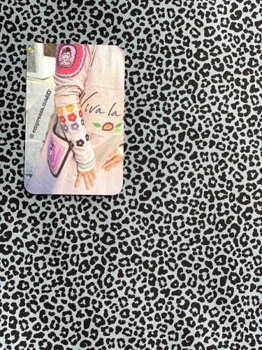 Baumwolle Popeline Leo - Rauchblau