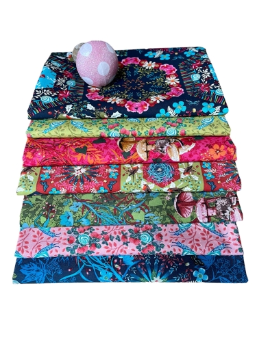 Baumwolle Patchwork - Odile Bailloeul - Land Art 2 - Halbe Meter Zuschnitte - 7 Meter