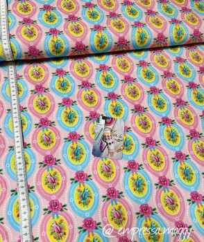 Baumwolle Digital Fiona Hewitt - Candy Bird - Rosa