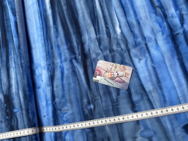 Baumwolle Patchwork - Batik - Retro Stripe - Dunkelblau