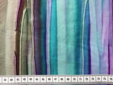 Preview: Baumwolle Patchwork - Batik - Retro Stripe - Aqua
