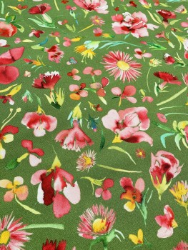 Canvas Digital Blumen - Grün