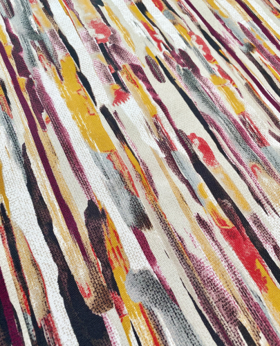 Preview: Canvas Digital Streifen Paint - Taupe