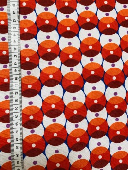 Preview: Canvas Retro Kreise -  Orange