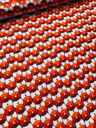 Preview: Canvas Retro Kreise -  Orange