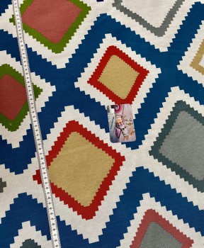 Preview: Canvas Wieber Zickzack - Blau