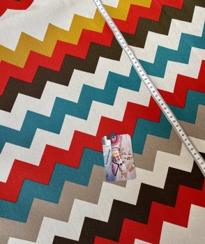 Canvas Zickzack - Bunt