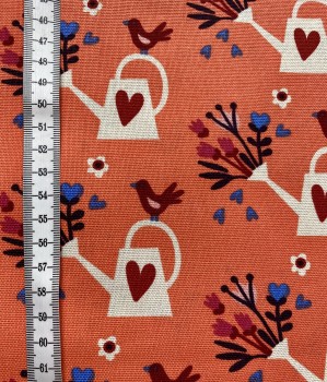 Preview: Canvas Hamburger Liebe - Gießkanne - Pour out Love - Apricot