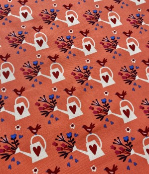 Canvas Hamburger Liebe - Gießkanne - Pour out Love - Apricot