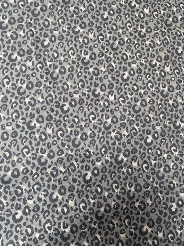 Musselin Baumwolle Panther - Grau