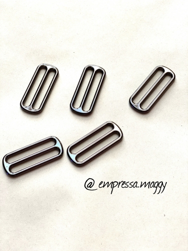 Metall Leiterschnallen 40 mm (Anthrazit)