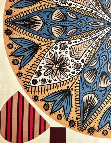 Canvas Swafing - Love by Cherry Picking - Botties-Panel - Apricot - ca.109cm