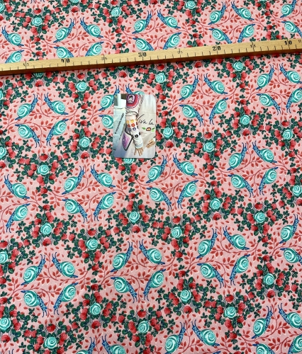 Preview: Baumwolle Patchwork - Odile Bailloeul - Land Art 2  - Rosa Rosen