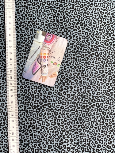 Preview: Baumwolle Popeline Leo - Rauchblau