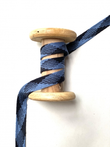 Flachkordel - 20mm - Dark Jeans