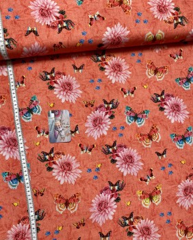 Preview: Canvas - Schmetterlinge - Apricot