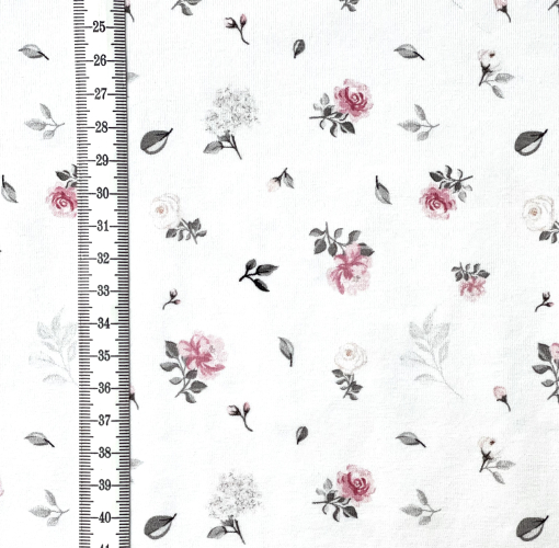 Jersey Swafing - Blumen Klein - Reststück ca. 50 cm