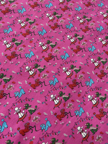 Jersey Fiona Hewitt - POODLE PARTY -Pink