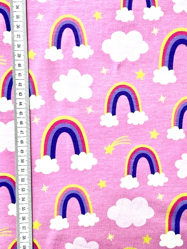 Preview: Jersey Swafing Prinzessin Phantasie - Regenbogen - Rosa