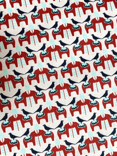 Preview: Mees&Mees für Kokka - Canvas - Dala Love - Rosa