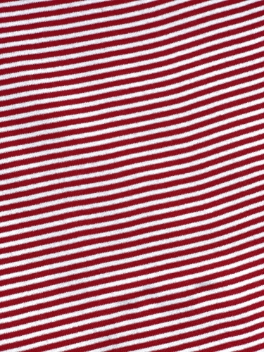 Bündchen Schlauchware - Swafing - Streifen 3 mm - Rot/Weiß